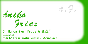 aniko frics business card